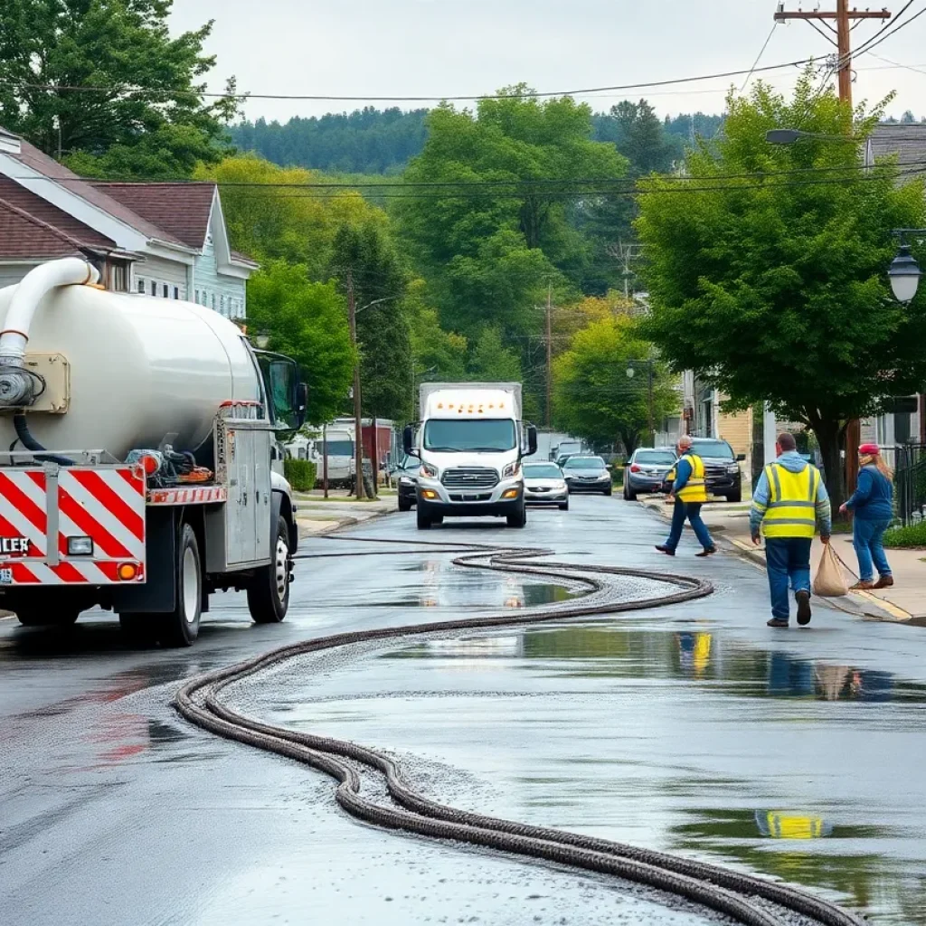 Cleanup operation in Okatie following untreated wastewater spill