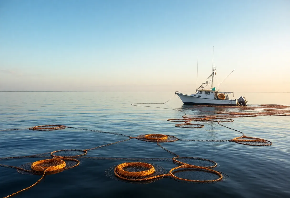 Fishing boat used for shrimp fishing in South Carolina.