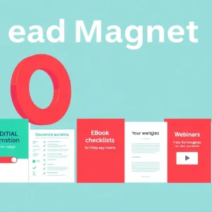 Visual examples of various lead magnet formats for digital marketing.