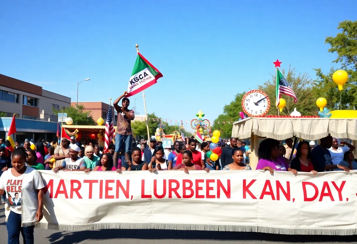 Community parade honoring Martin Luther King Jr. Day