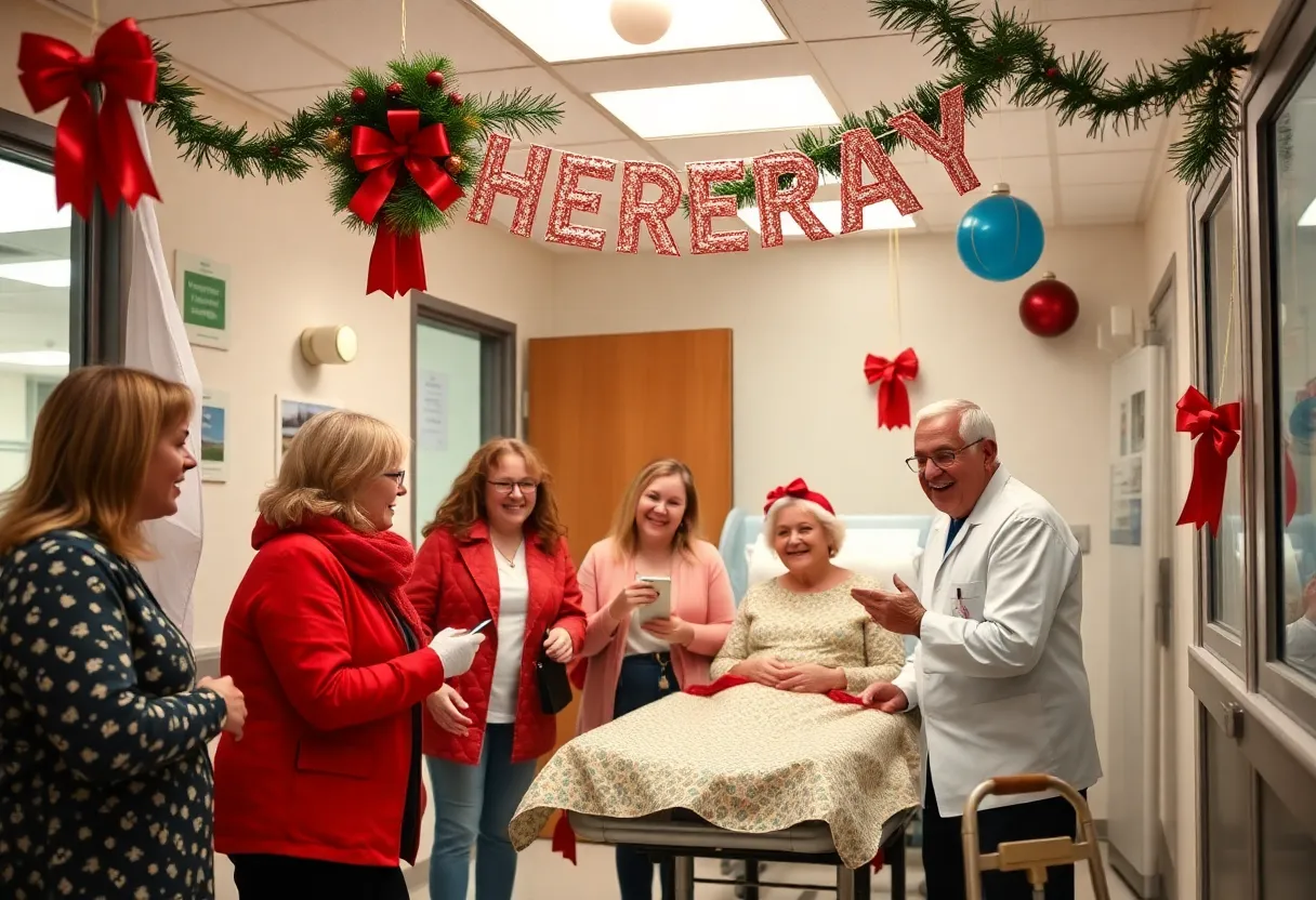 New Year celebration at Beaufort Memorial Hospital with decorations