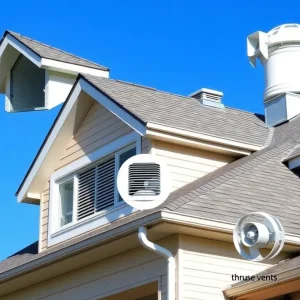 Various roof ventilation types installed on a home.