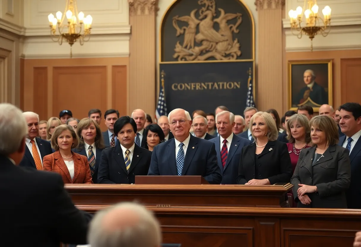 Senators voting during the confirmation of Marco Rubio as Secretary of State