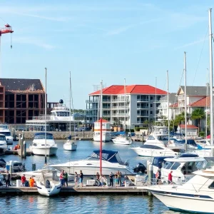 South Beach Marina under renovation with construction