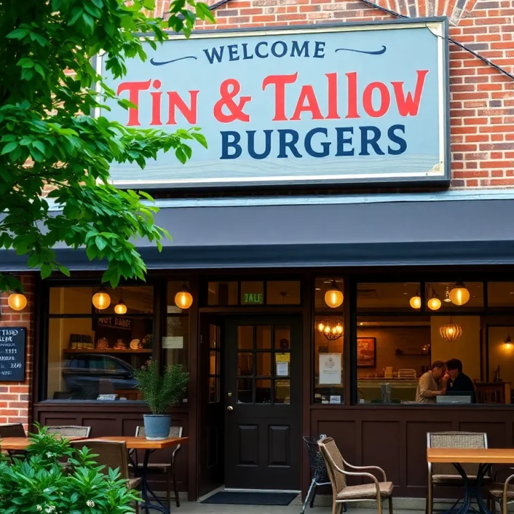 Exterior view of Tin and Tallow Burgers new restaurant in Hilton Head Island