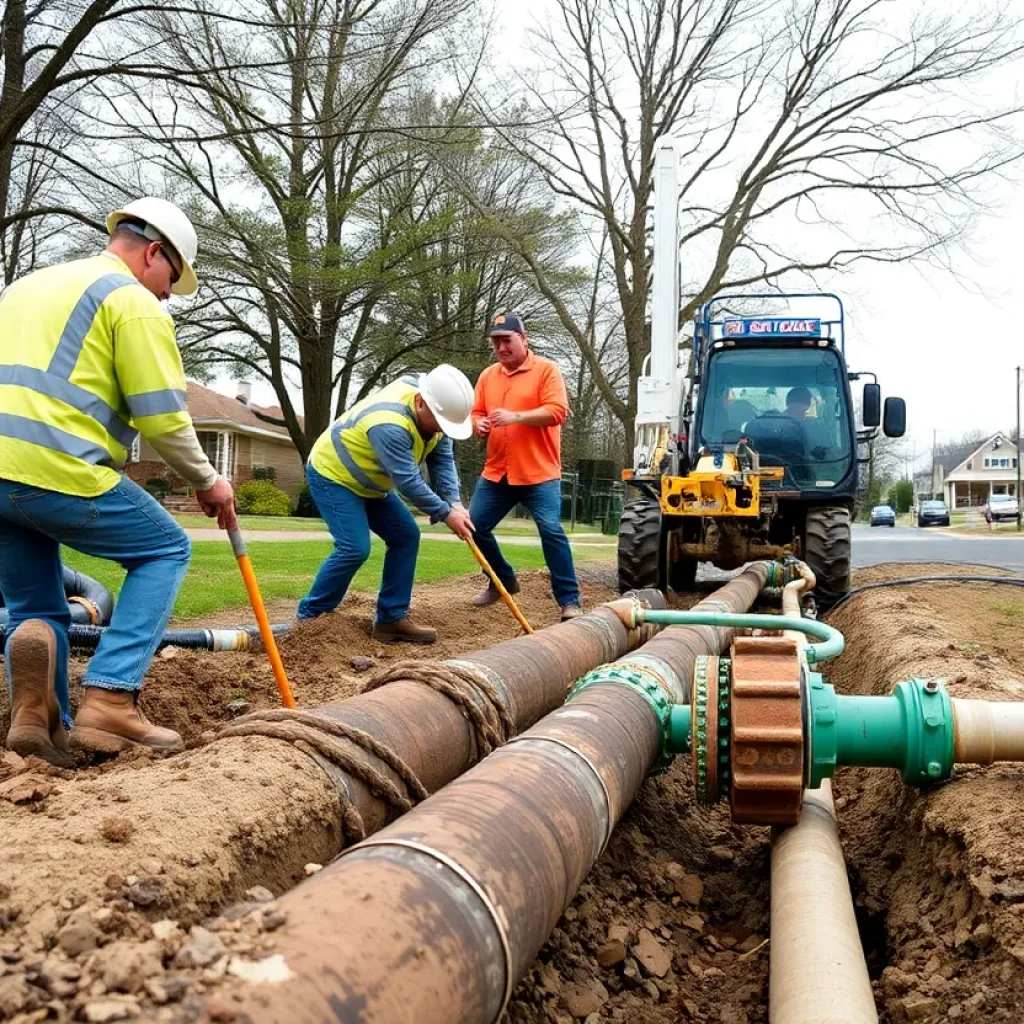 Construction of water main upgrades in Bluffton and Jasper County