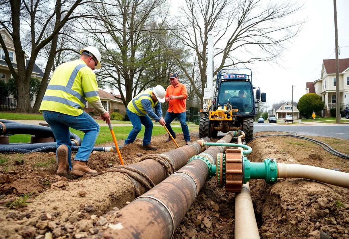 Construction of water main upgrades in Bluffton and Jasper County