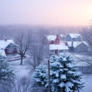 Scenic view of winter snow in Beaufort County