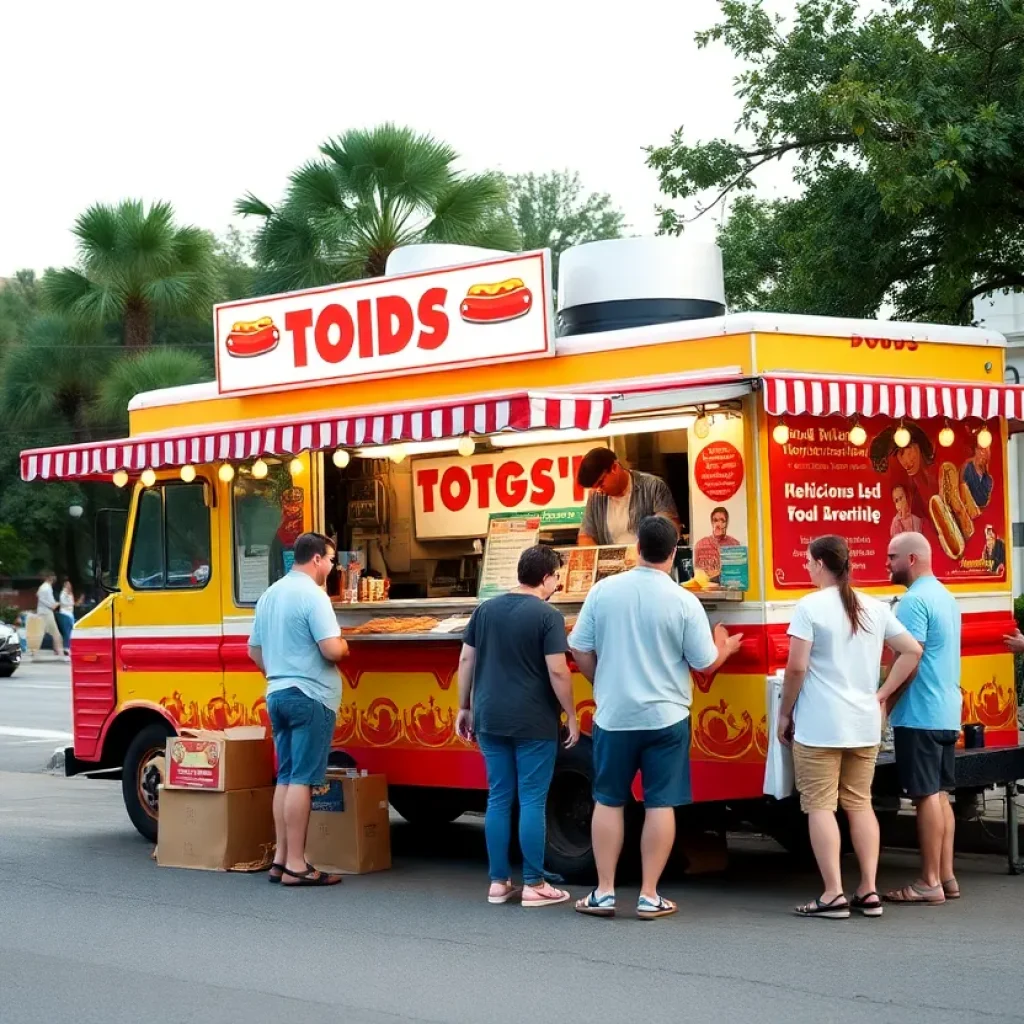 Naked Dog food truck serving hot dogs in Savannah