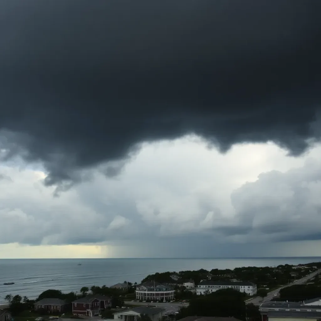 Storm clouds gathering over Beaufort and Jasper Counties, South Carolina