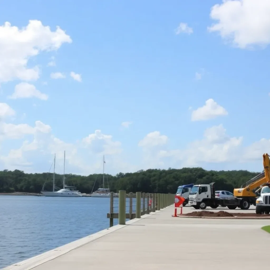 Construction at C.C. Haigh Jr. Boat Landing on Hilton Head Island