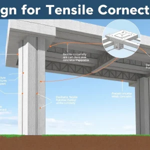 Illustration of Design for Tensile Fabric Connections in construction