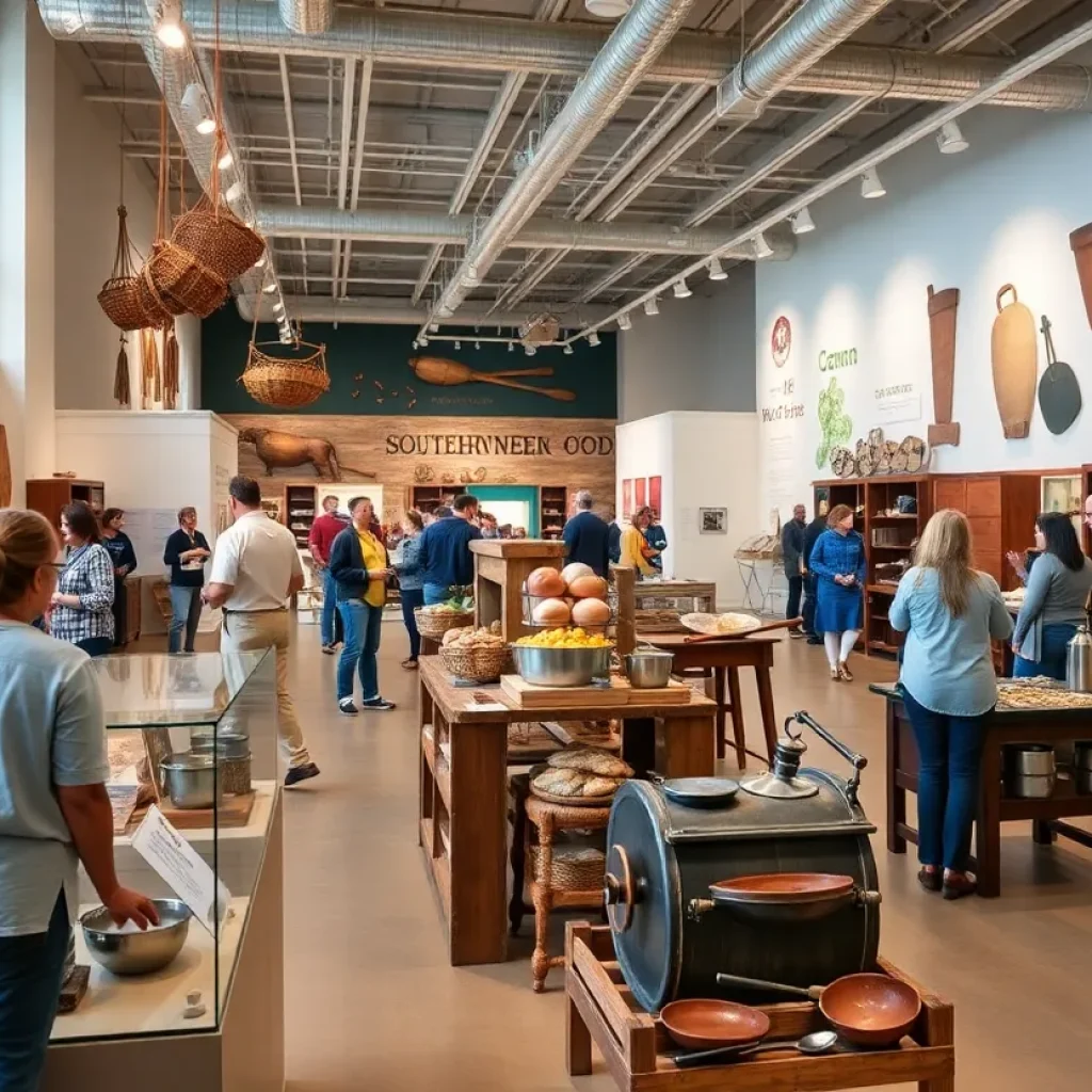 Exhibit at the Foodseum showcasing Southern food heritage