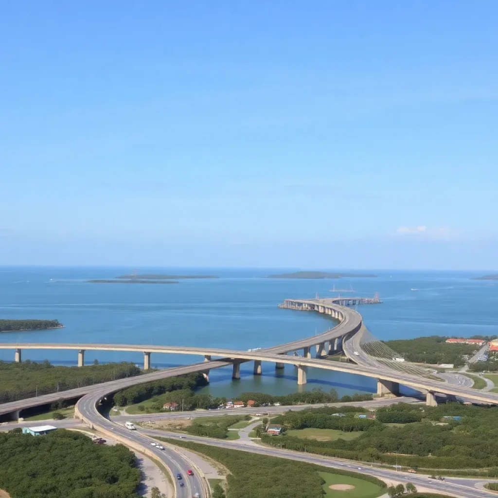 Construction of a bridge in Hilton Head Island with scenic views.