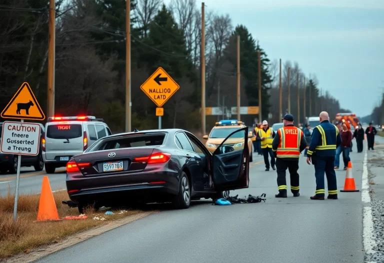 York County Car Accident Scene